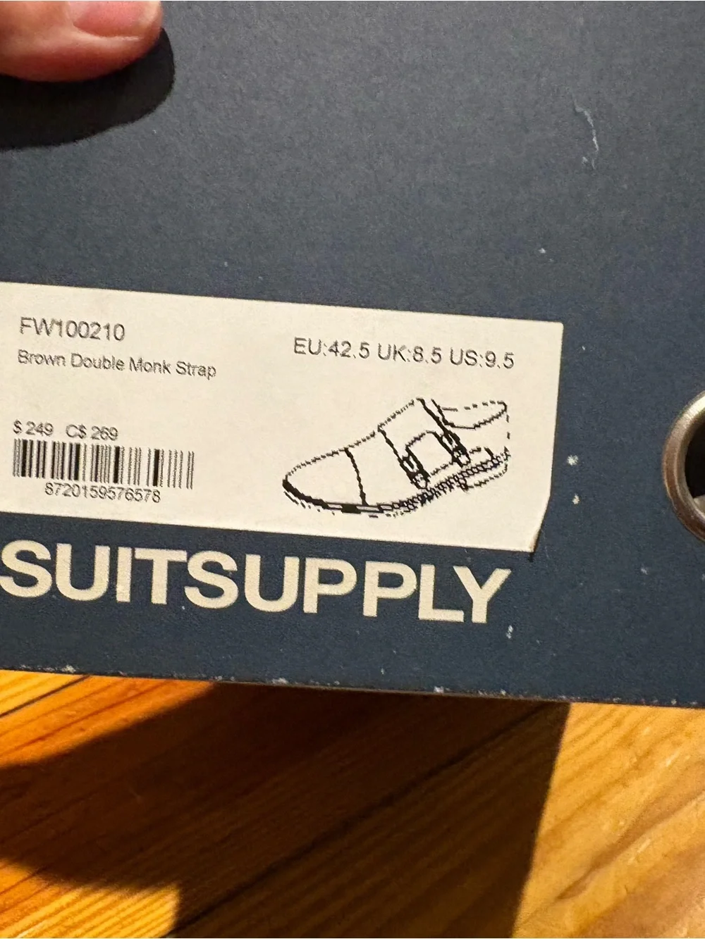 Suitsupply Men's Double Monk Strap Dress Shoes - Dark Brown